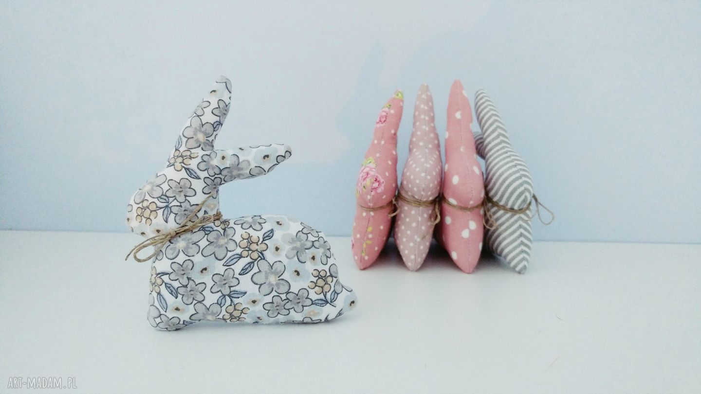 zajączki wielkanocne dekoracyjne handmade