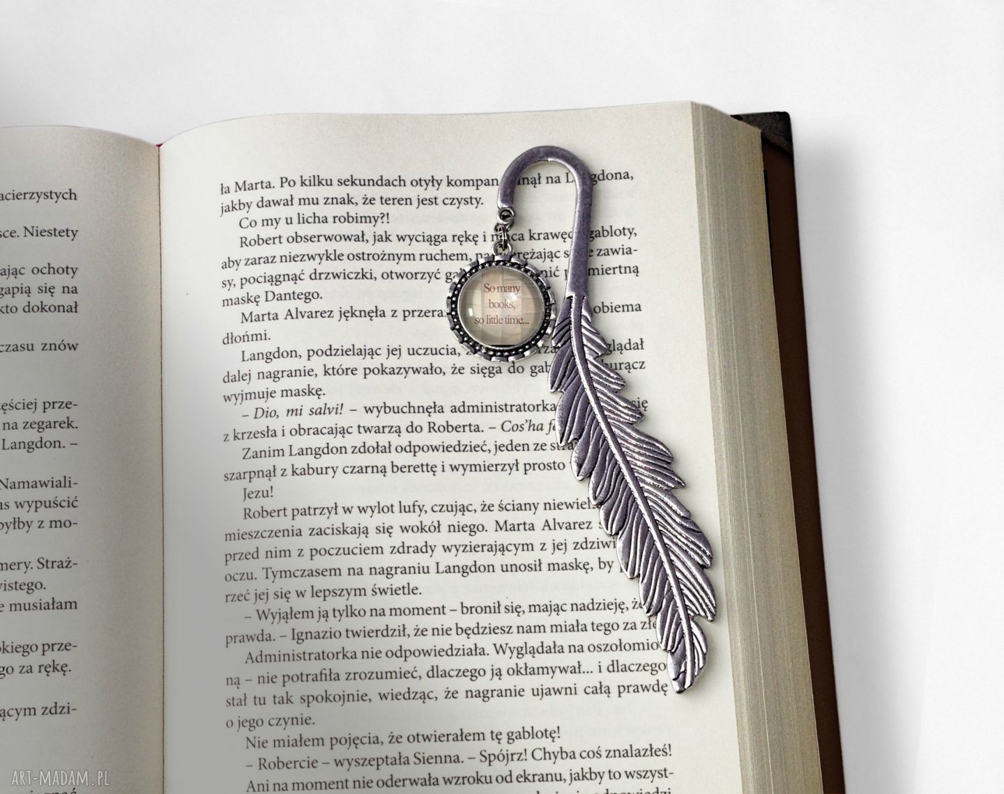 Zakładka książek cytatem vintage książki przekładka prezent duża