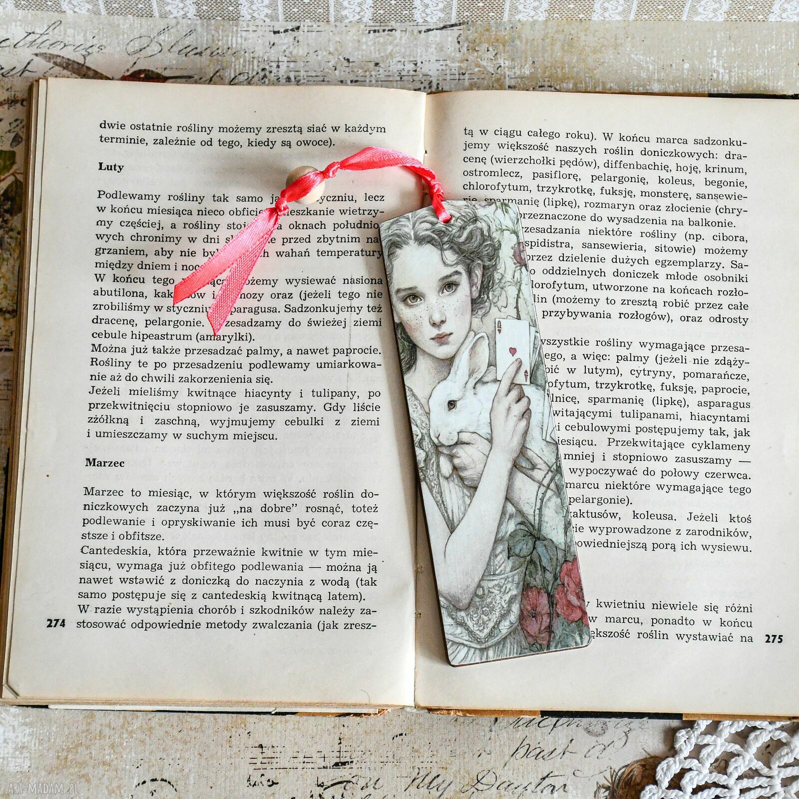 Zakładka do książki - Podążaj za białym królikiem