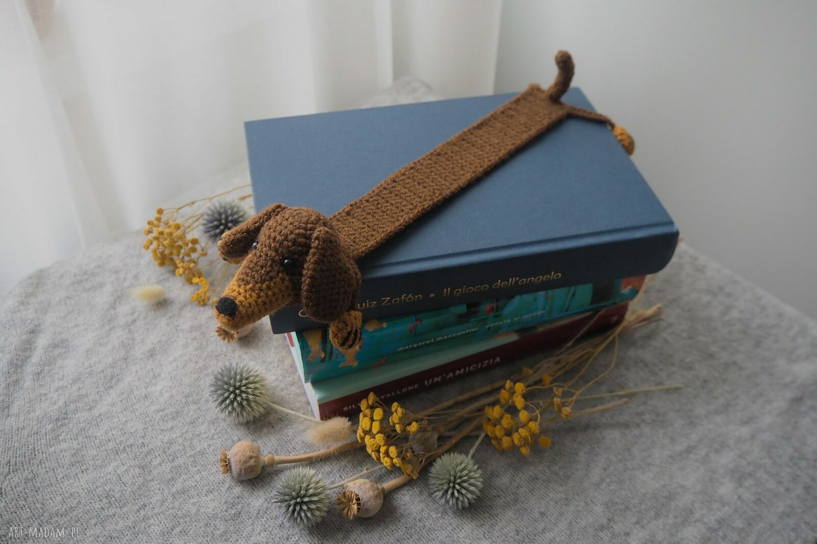 Zakładka do książki Czekoladowy Jamnik Wernika - handmade z sercem