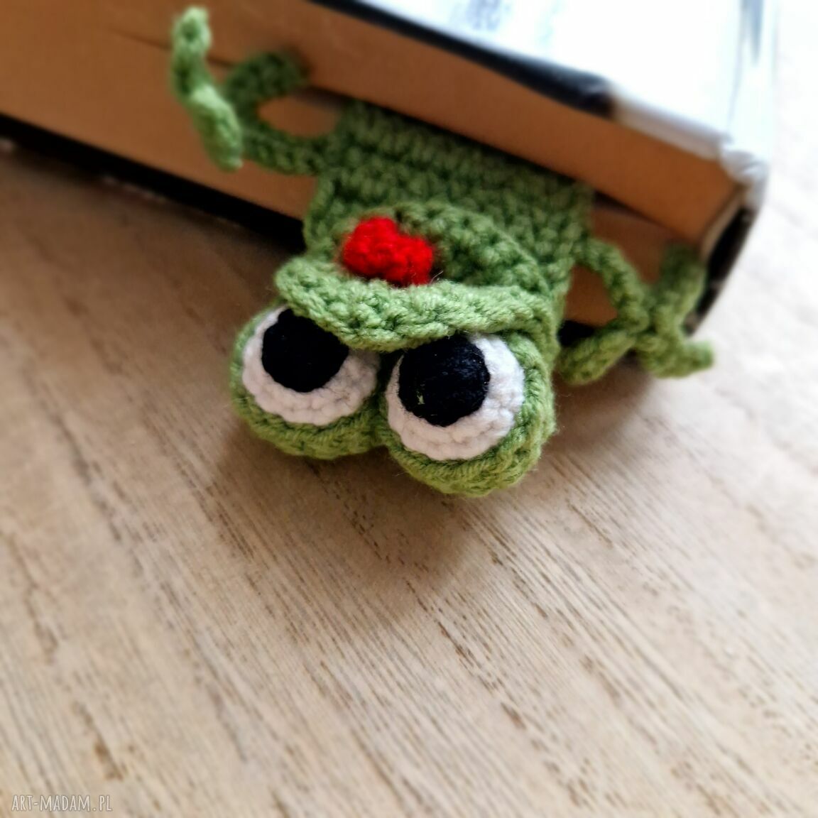 Zakładka do książki handmade - żabka