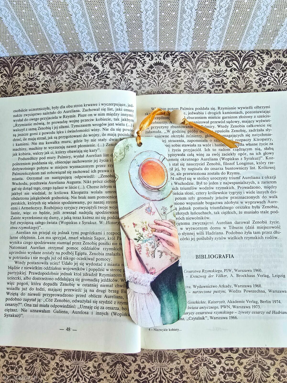 Drewniana zakładka do książki Zaczytana Kawoszka 3