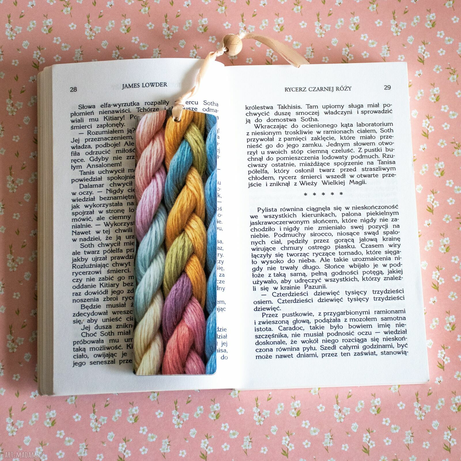 Drewniana zakładka do książki dla rękodzielniczki - handmade