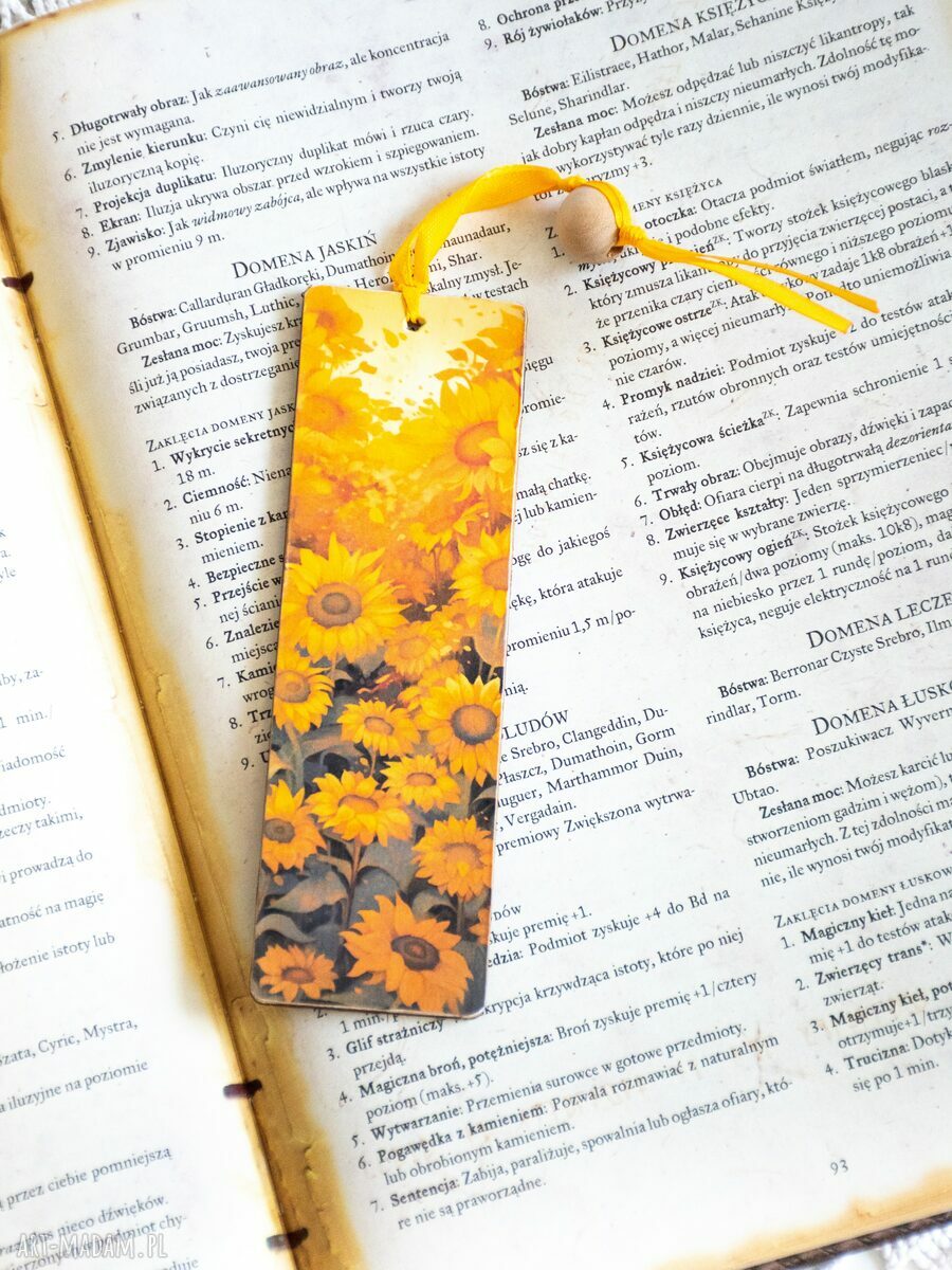 Zakładka do książki - Dynie i słoneczniki (5x15 cm)