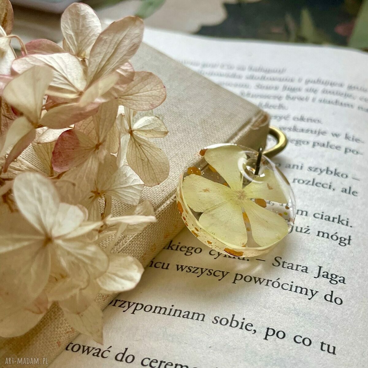 Zakładka do książki FLOKS w złotych drobinkach Ręcznie wykonane