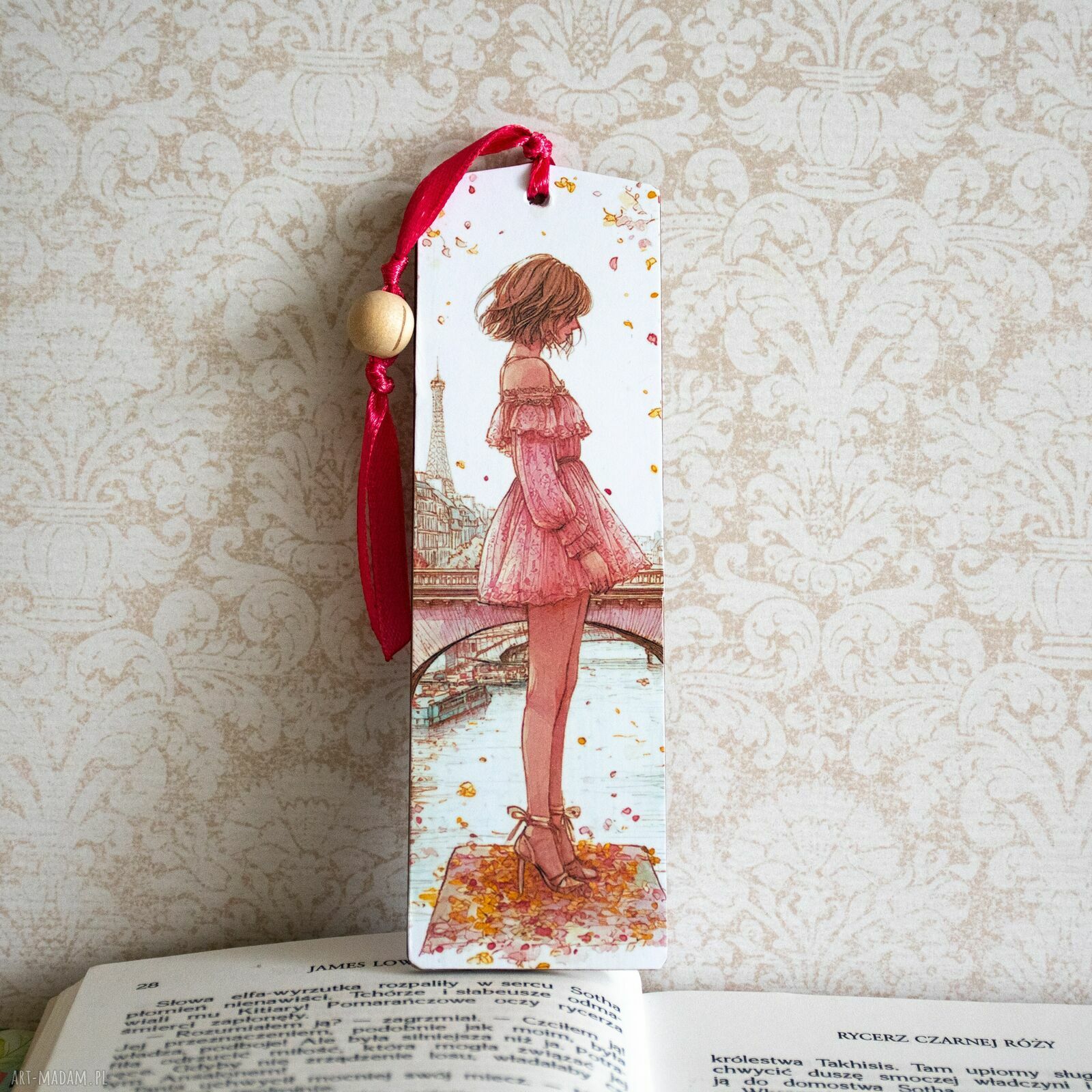 Zakładka do książki - Paryska przygoda (handmade)