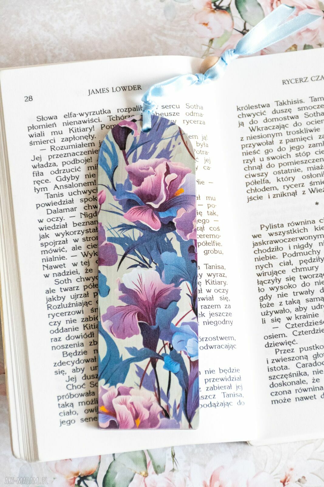 Zakładka do książki - Kicia w Paryżu turkusowa