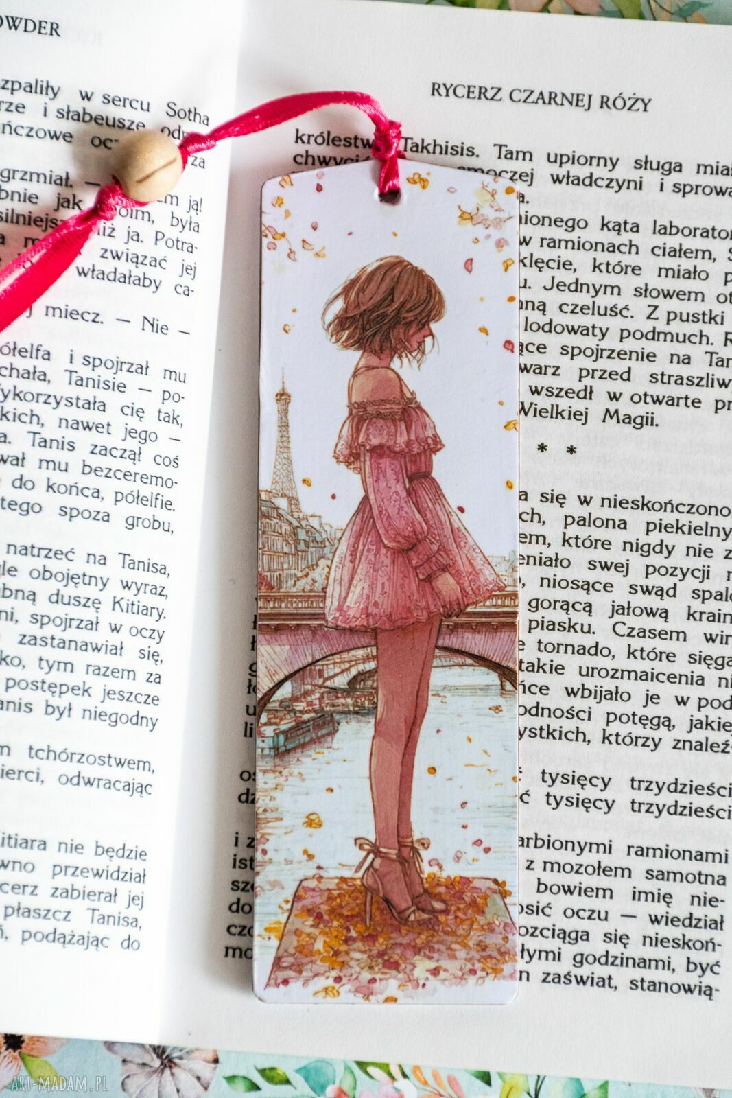 Zakładka do książki - Paryska przygoda (handmade)