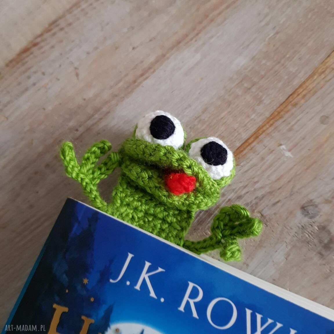 Zakładka do książki Żabka - ręcznie robiona handmade