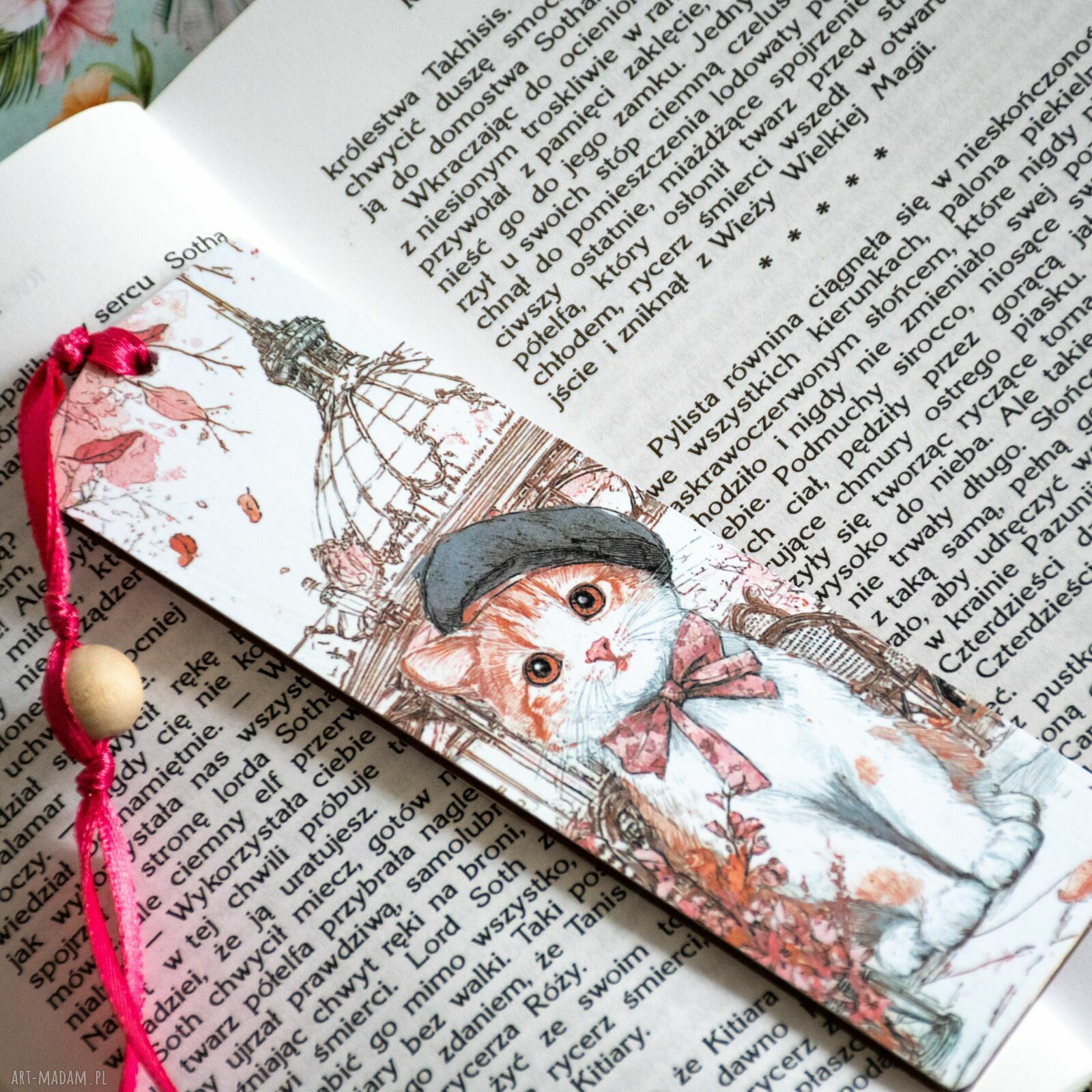 Zakładka do książki - Paryska przygoda (handmade)