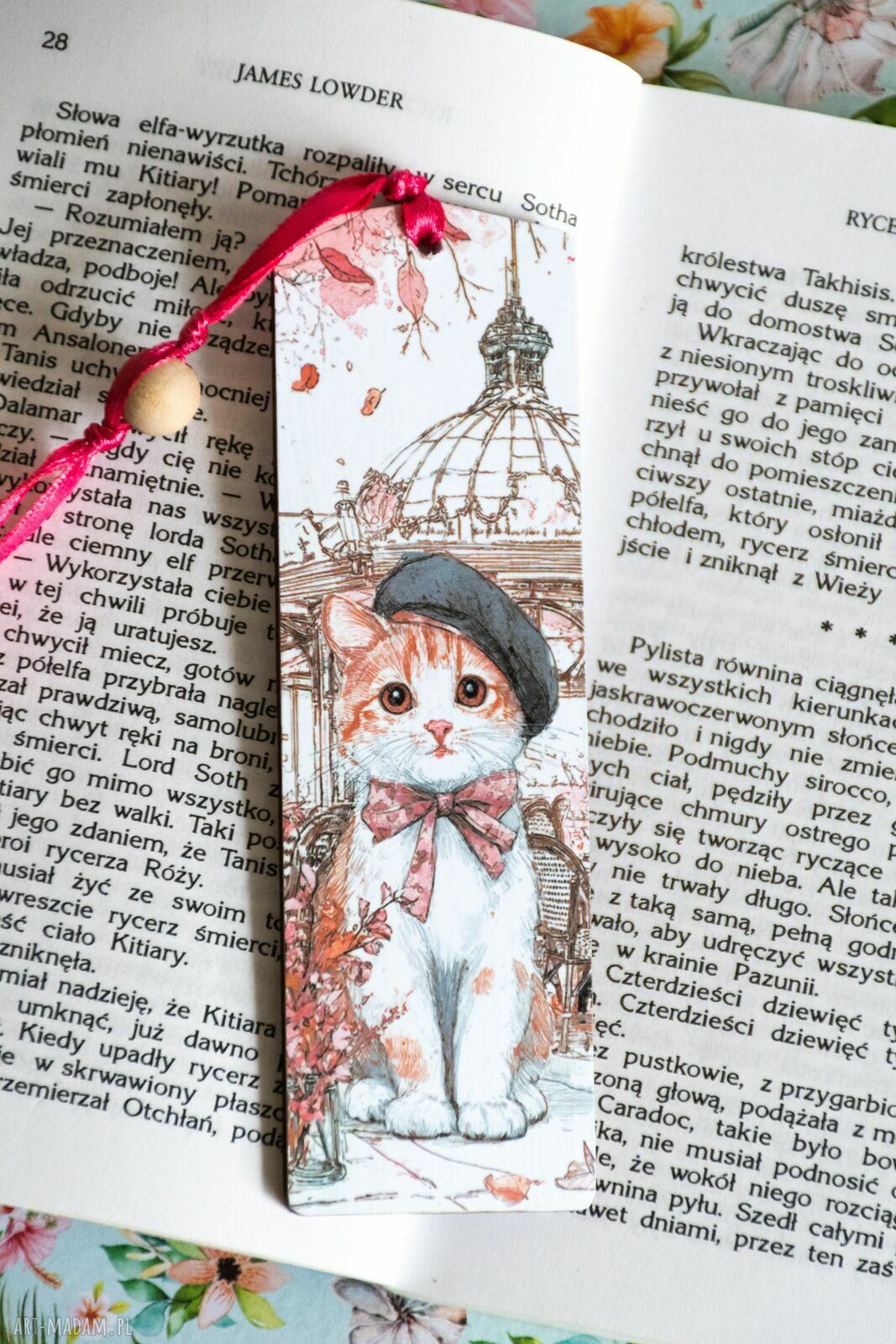 Zakładka do książki - Paryska przygoda (handmade)