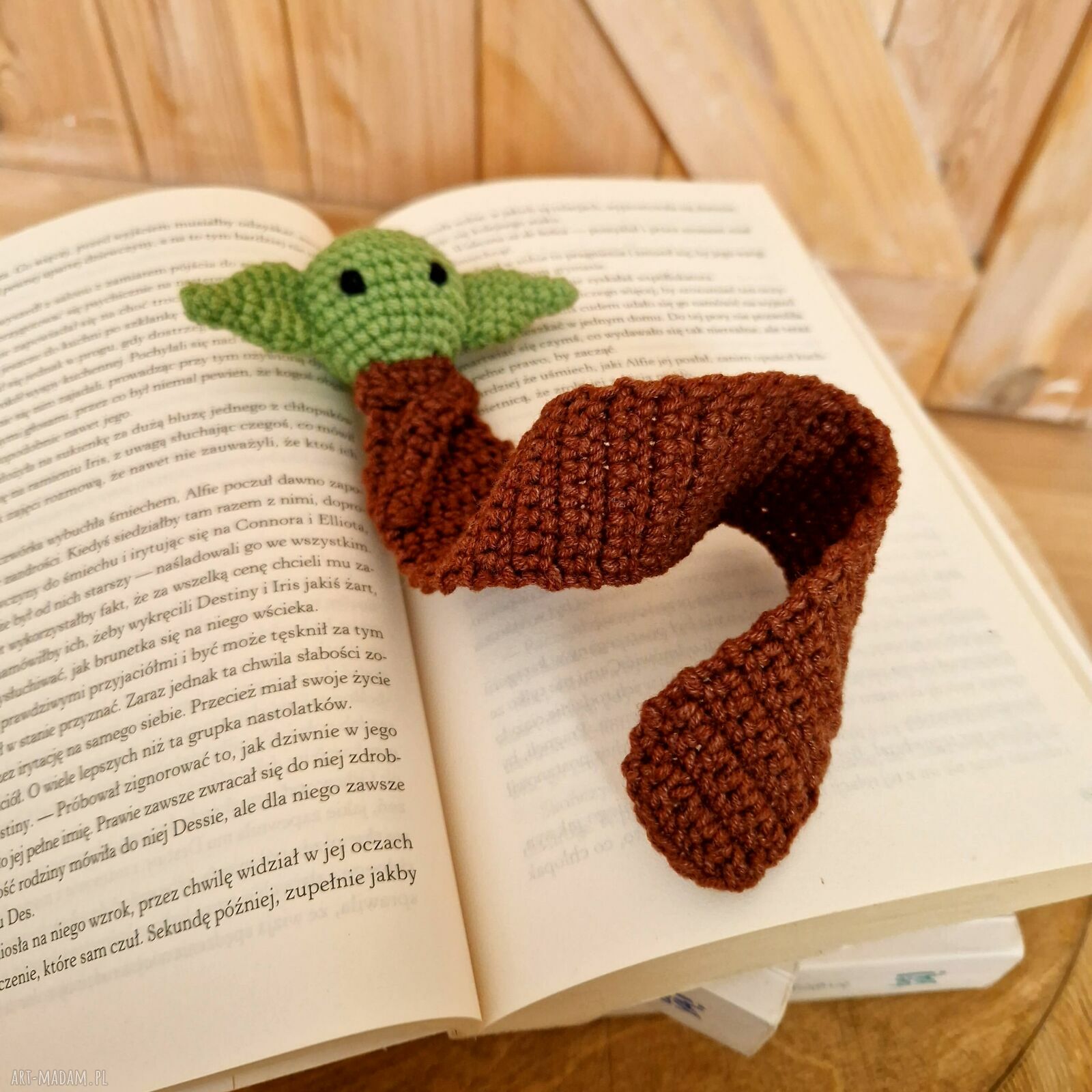 Zakładka do książki Yoda Star Wars - ręcznie robiona szydełkowa