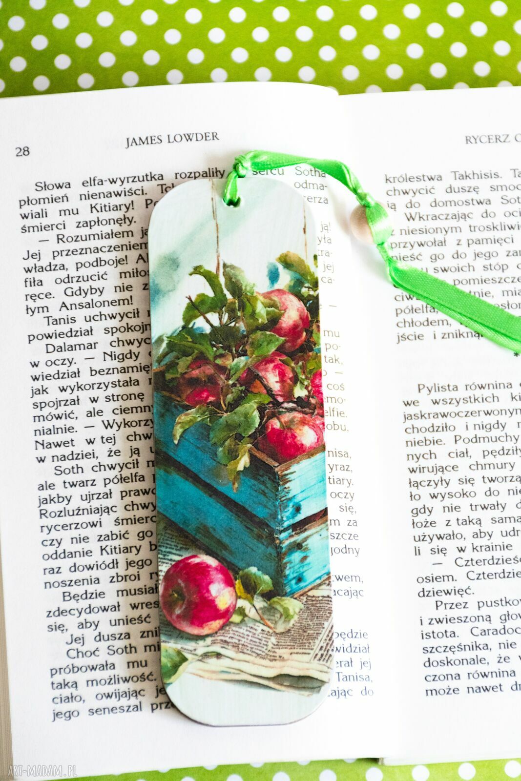 Zakładka do książki - Kocham jabłka nr 2