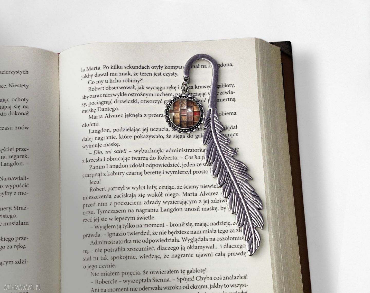 zakładki: Zakładka do książki stara biblioteka hand made