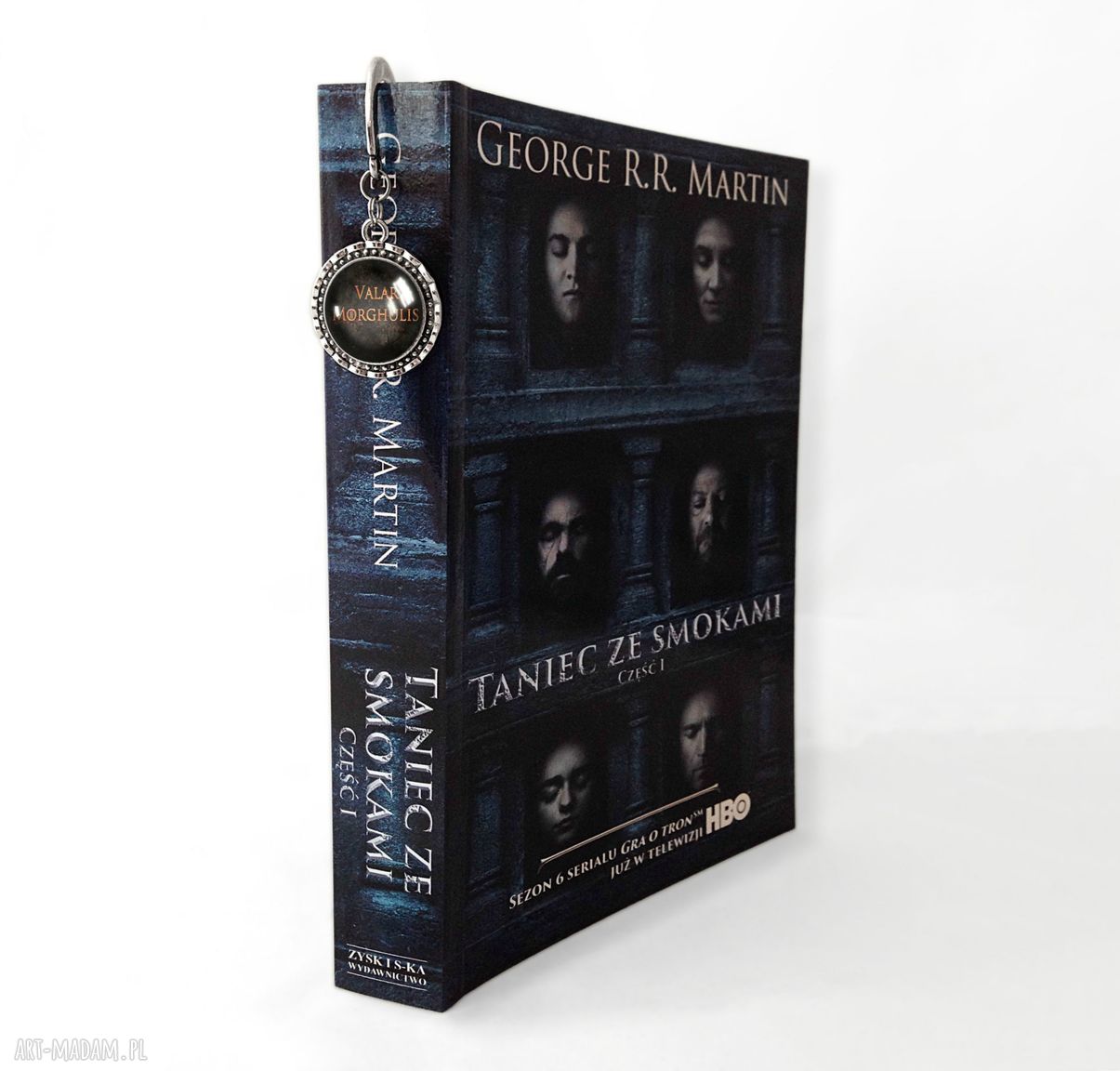 Zakładka książki valar morghulis gra tron serial cytatem duża
