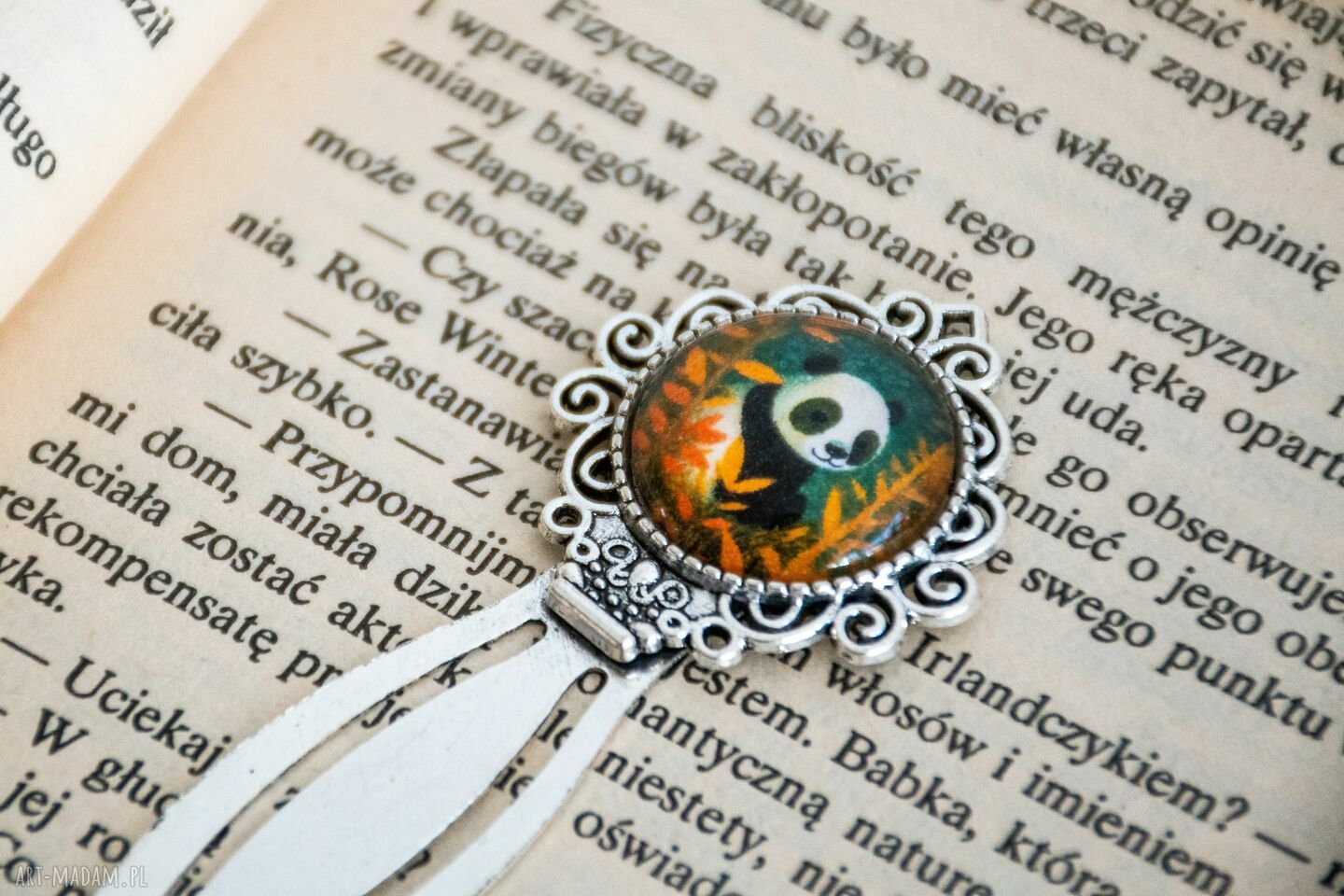 Metalowa zakładka do książki Misiu Panda - Koziołkowe Love