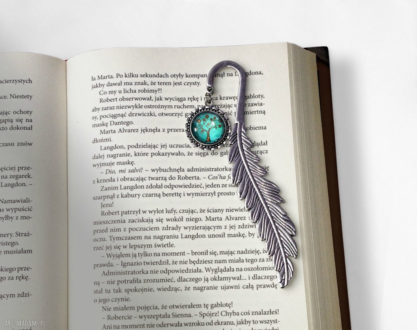 zakładki: Zakładka do książki z drzewem nadziei hand made