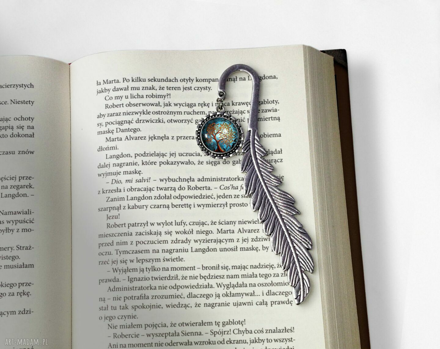 zakładki: Zakładka do książki z drzewem życia hand made