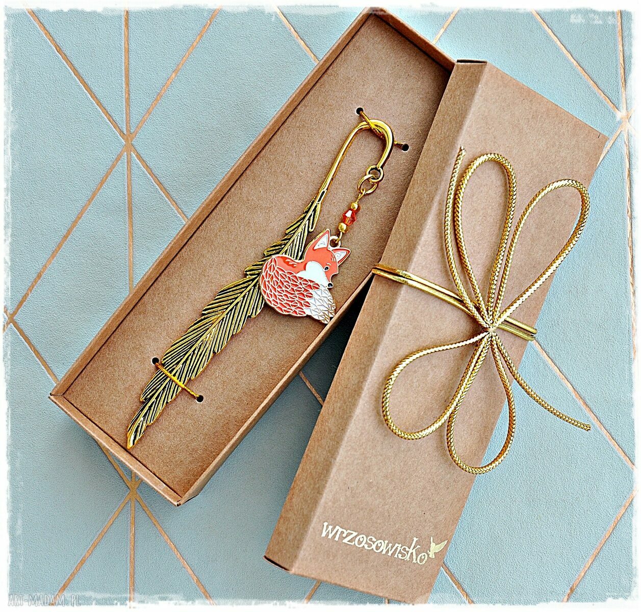 Zakładka do ksiażki z liskiem prezent na Dzień Dziecka Handmade