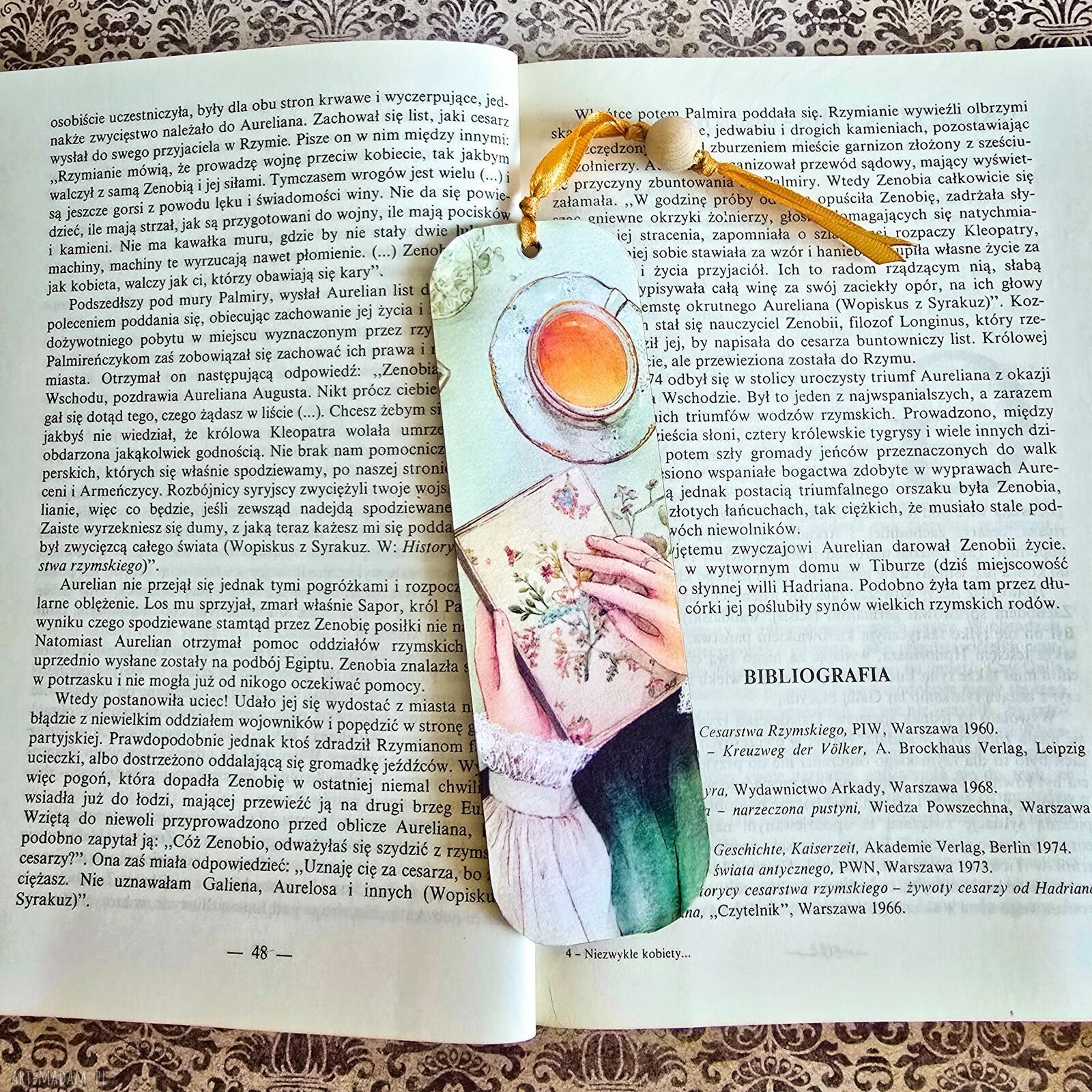 Drewniana zakładka do książki Zaczytana Kawoszka 3
