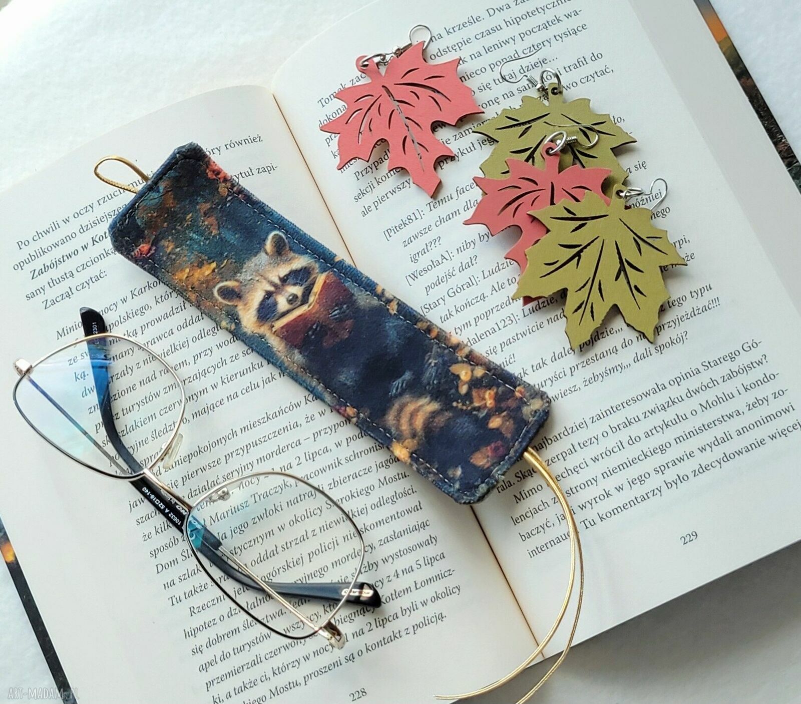 Zakładka do książki: zaczytany szop - miękka welurowa handmade