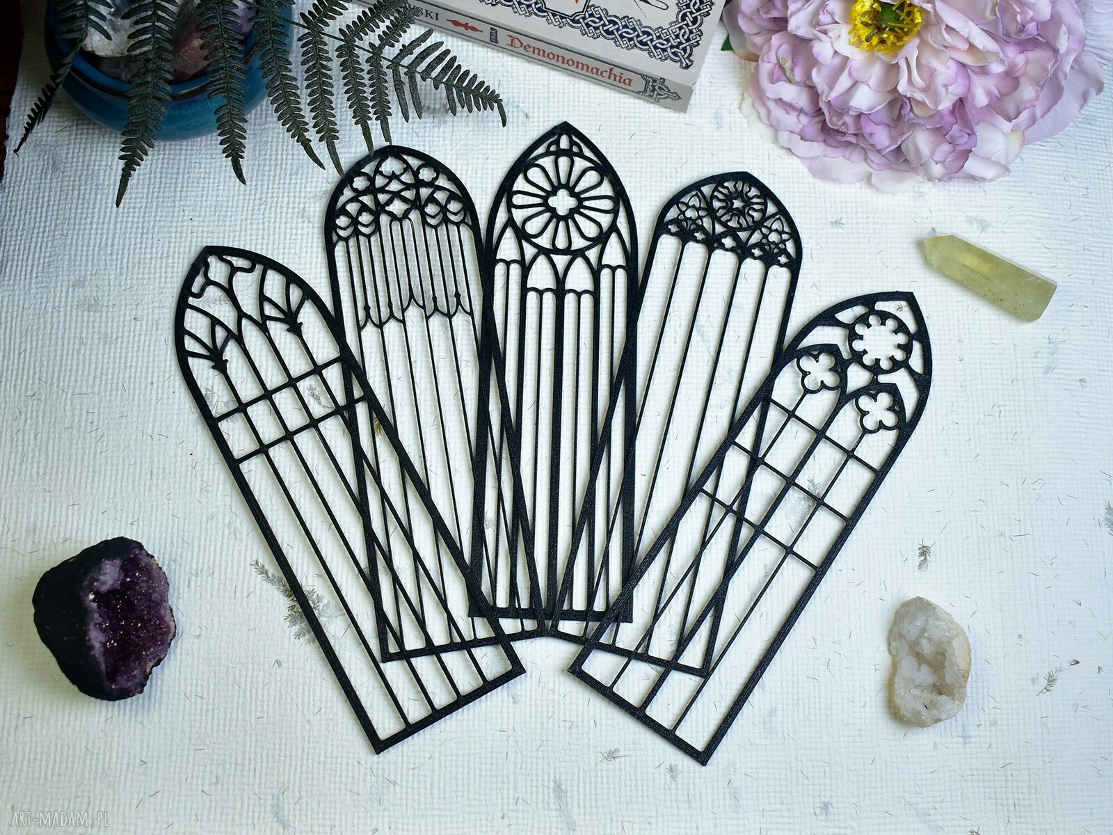 Zakładka książki zestaw zakładek gotycka katedra rozeta wyjątkowa