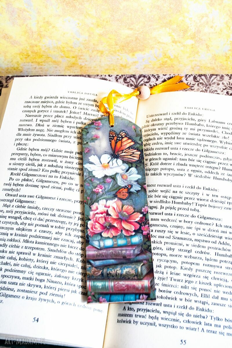 Drewniana zakładka do książki "Witaj piesku" - dla niej, handmade