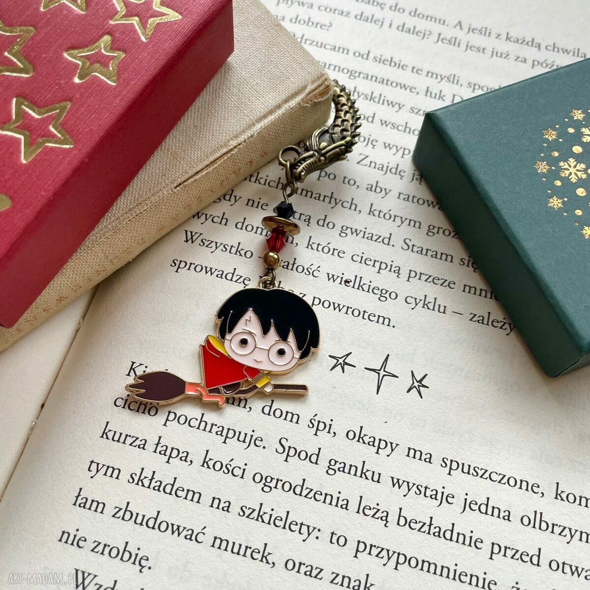pomysł jaki prezent pod choinkę: Zakładka na Mikołaja kultowy Czarodziej handmade