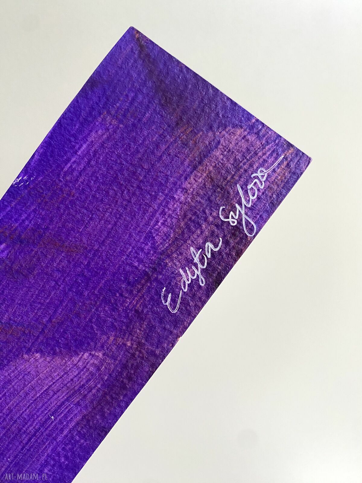 Zakładka papierowa Emerald Mist 2 - ręcznie malowana akwarela z portretem kobiety