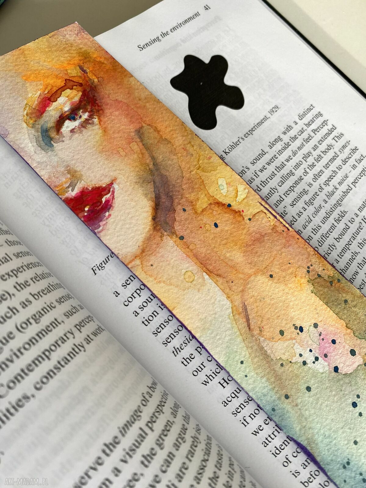 Zakładka papierowa Luminous II - ręcznie malowana akwarela