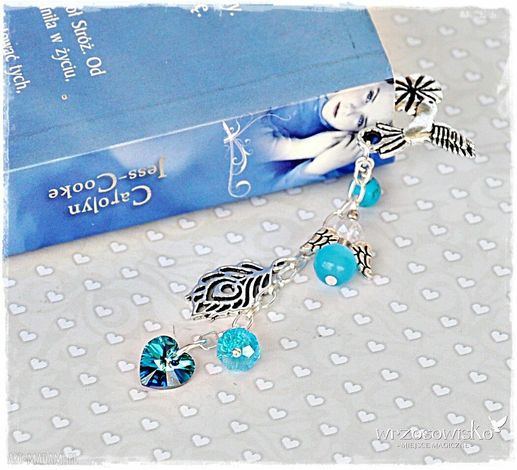 Zakładka z aniołem i Swarovskim HandMade