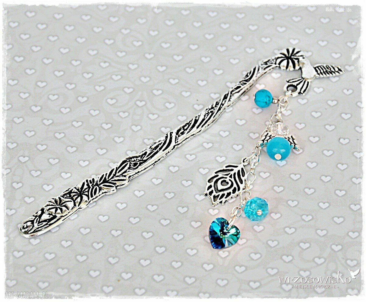 Zakładka z aniołem i Swarovskim HandMade