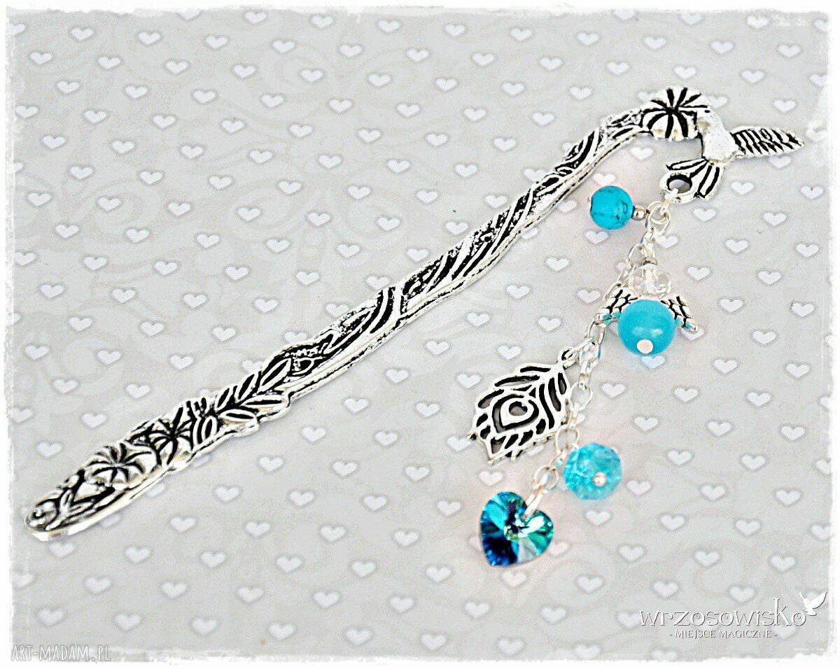 Zakładka z aniołem i Swarovskim HandMade