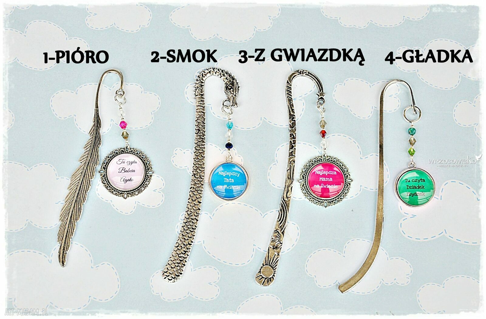 prezent święta: Zakładka z Twoim napisem/imieniem/dedykacją handmade