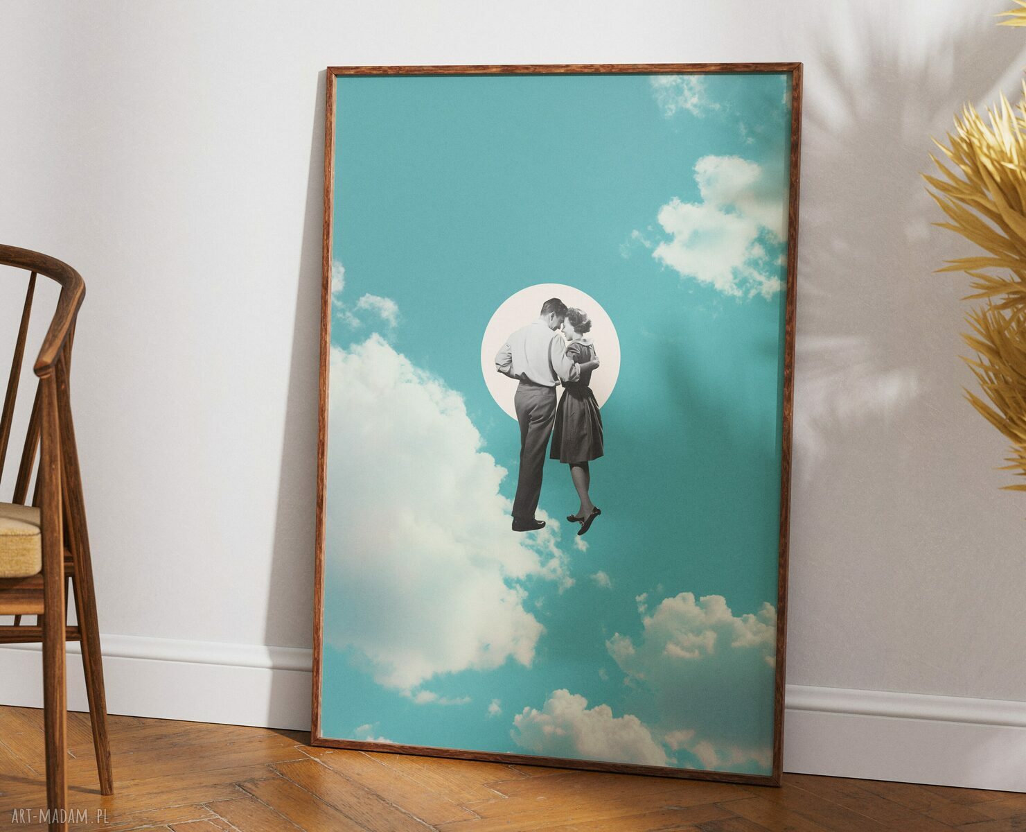 Plakat Zakochana para - kolaż minimalistyczny 70x100 cm