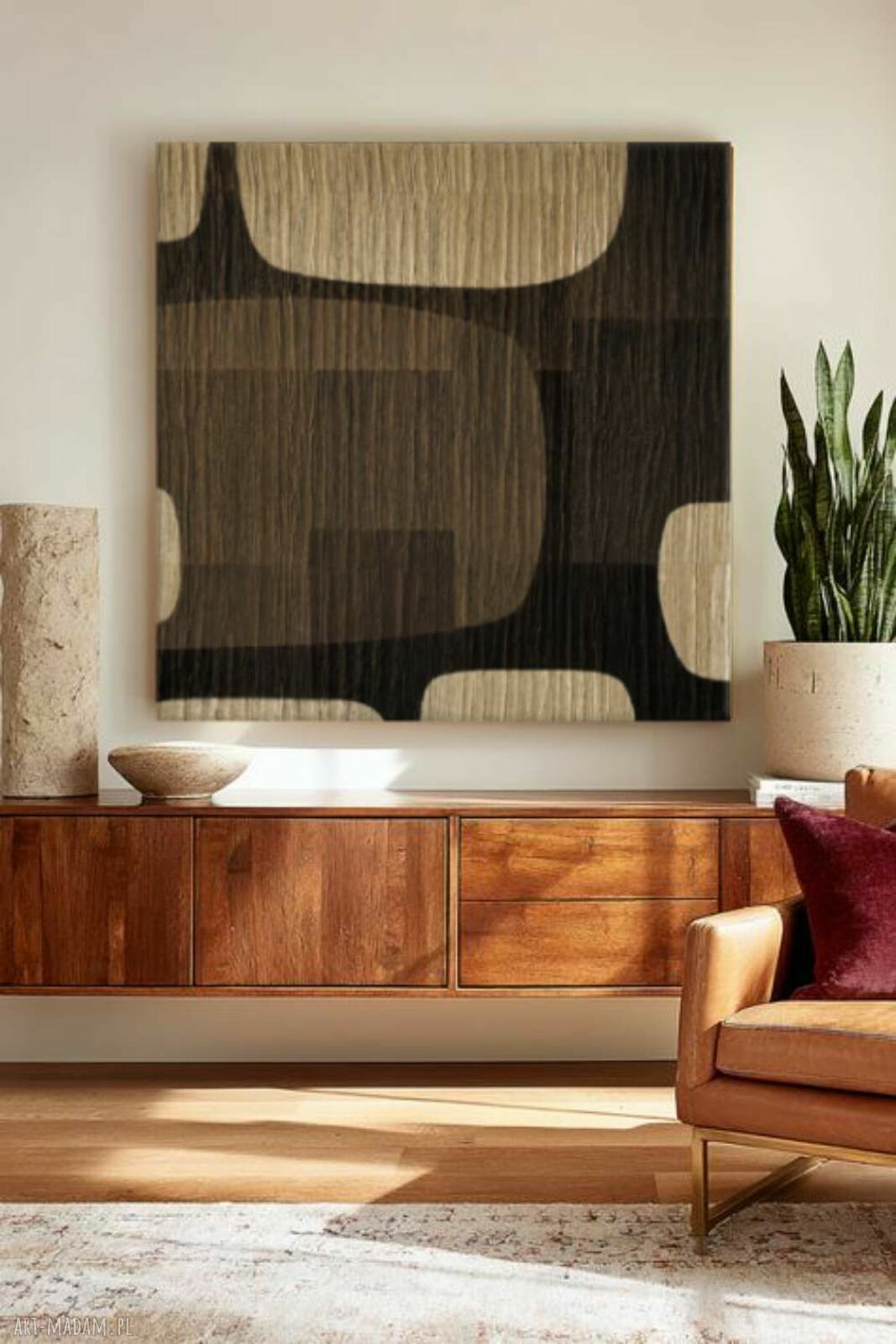 Modernistyczny obraz do salonu 120x120 cm ZAKROCKA ATELIER - MODERNO