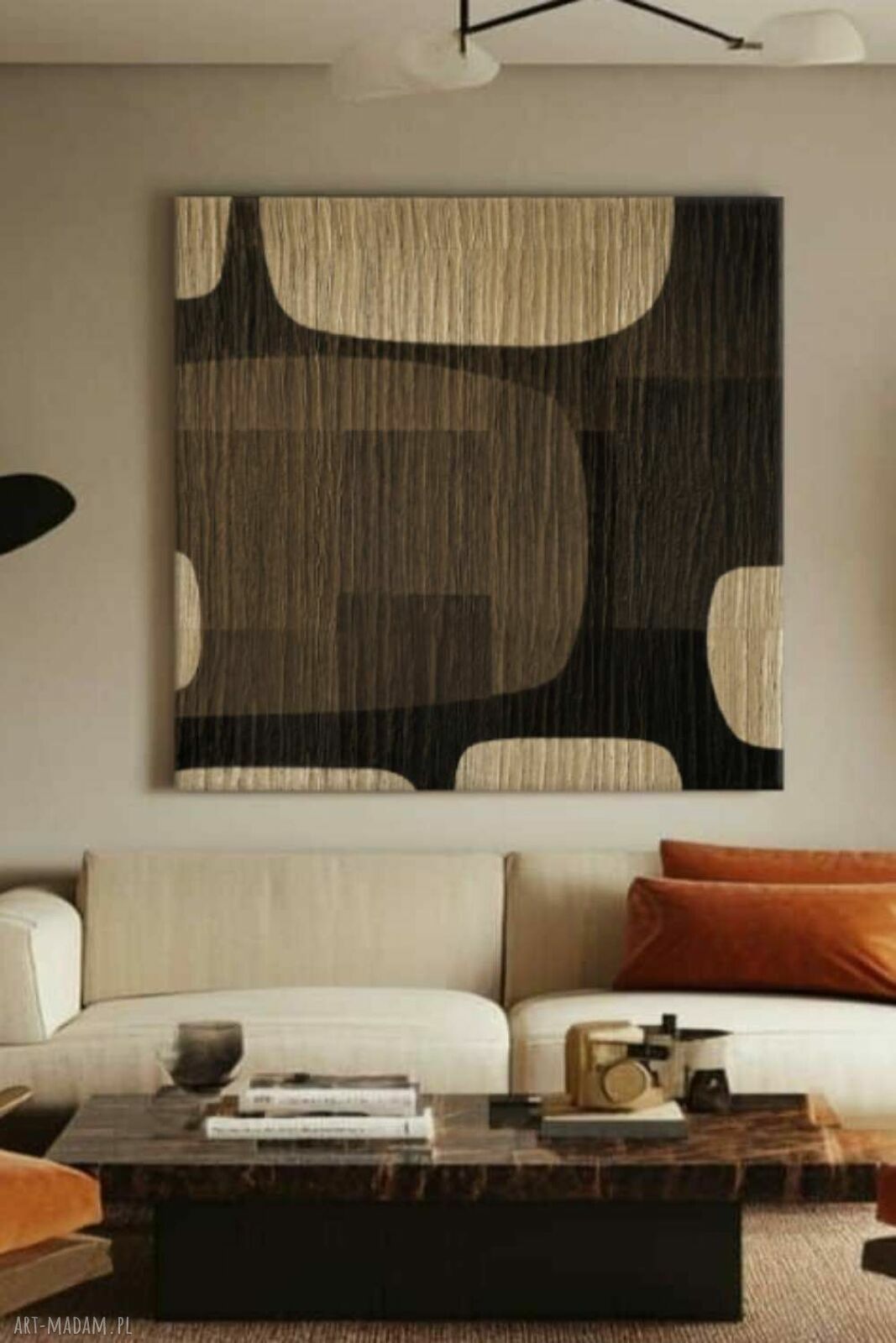 Modernistyczny obraz do salonu 120x120 cm ZAKROCKA ATELIER - MODERNO