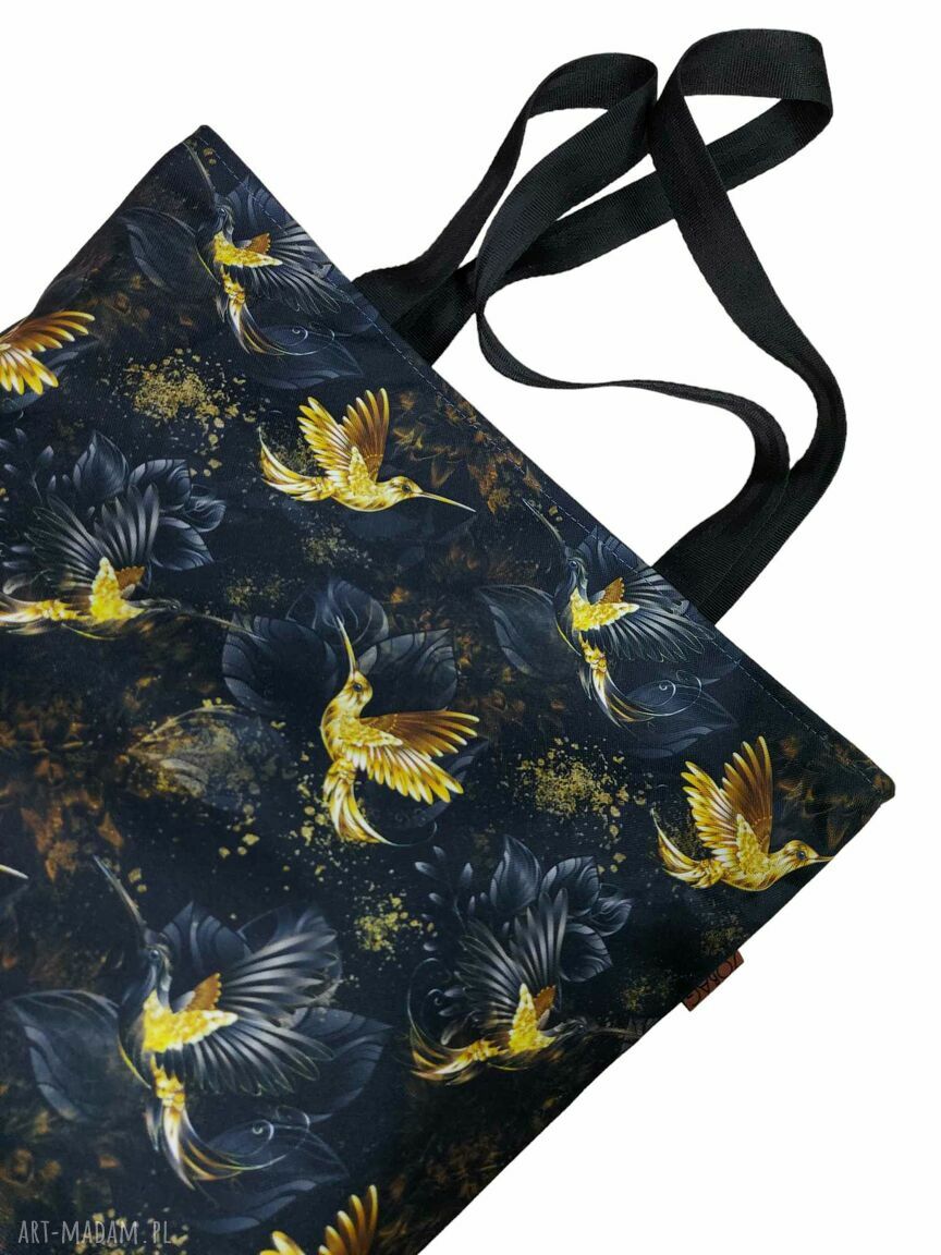Torba zakupowa na ramię wodoodporna Kolibry Glamour - handmade shopperka