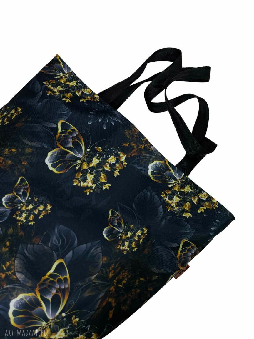 Torba zakupowa na ramię wodoodporna motyle glamour - Zobag
