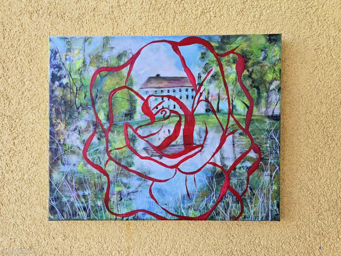 Zamek Broniszów - ręcznie malowany obraz akrylowy 40x50 cm