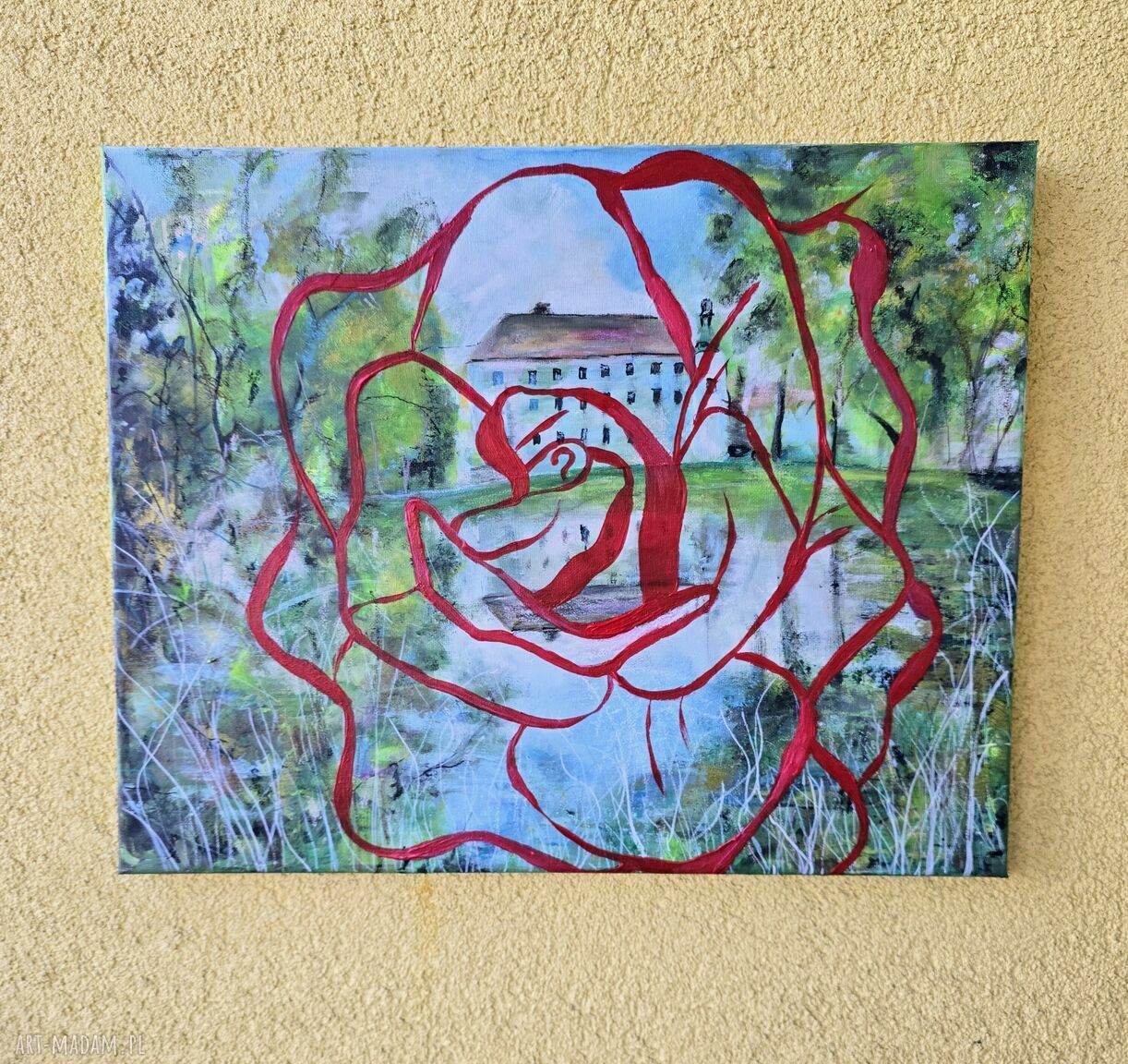 Zamek Broniszów - ręcznie malowany obraz akrylowy 40x50 cm