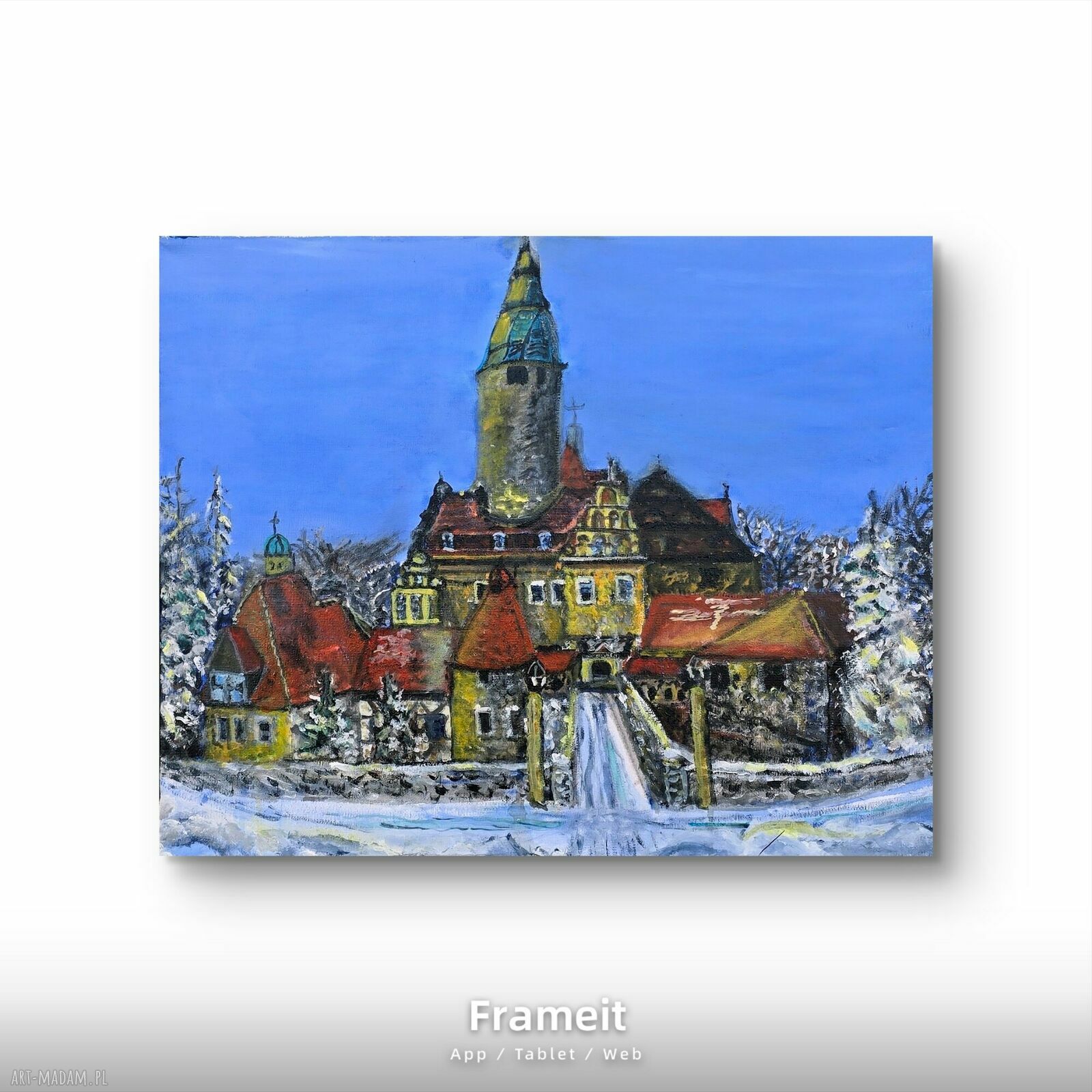 Obraz „Zamek Czocha” - ręcznie malowany na płótnie 50x40 cm, gotowy do zawieszenia