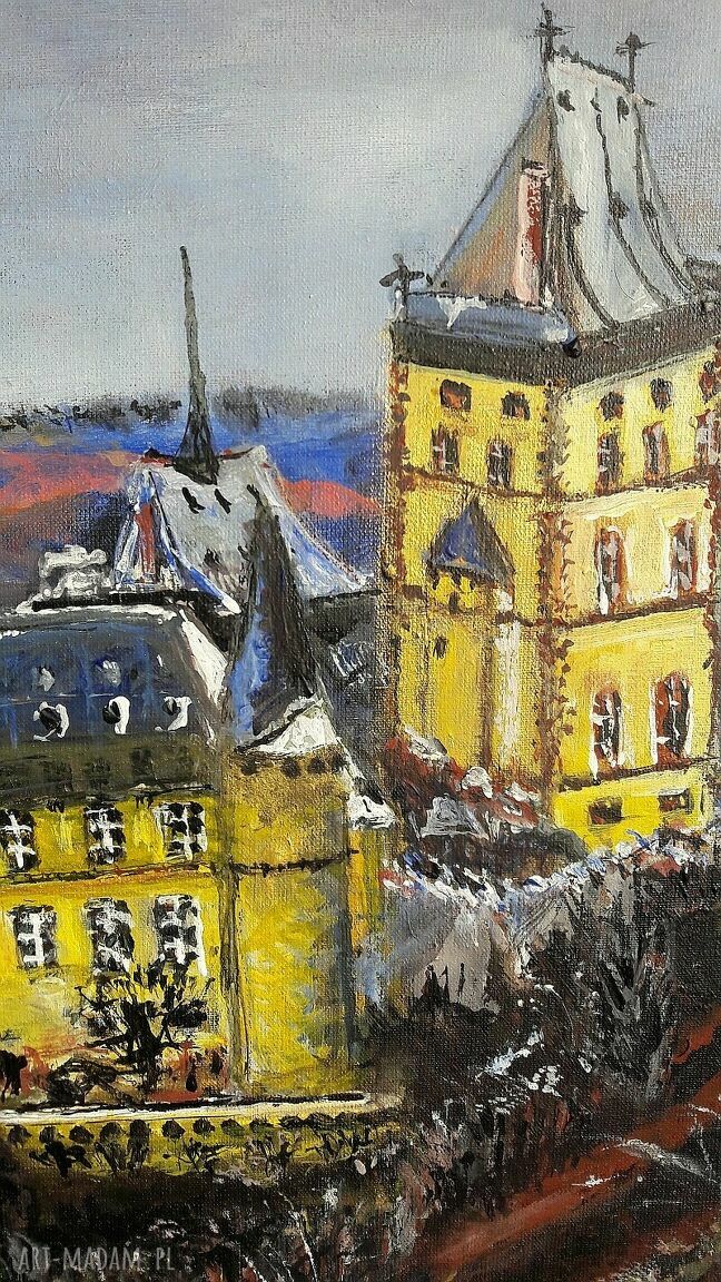 Zamek Karlštejn w Czechach - obraz pejzaż i architektura