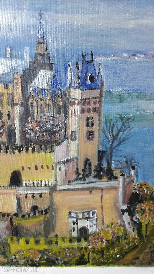 Zamek von Hohenzollern - obraz ręcznie malowany