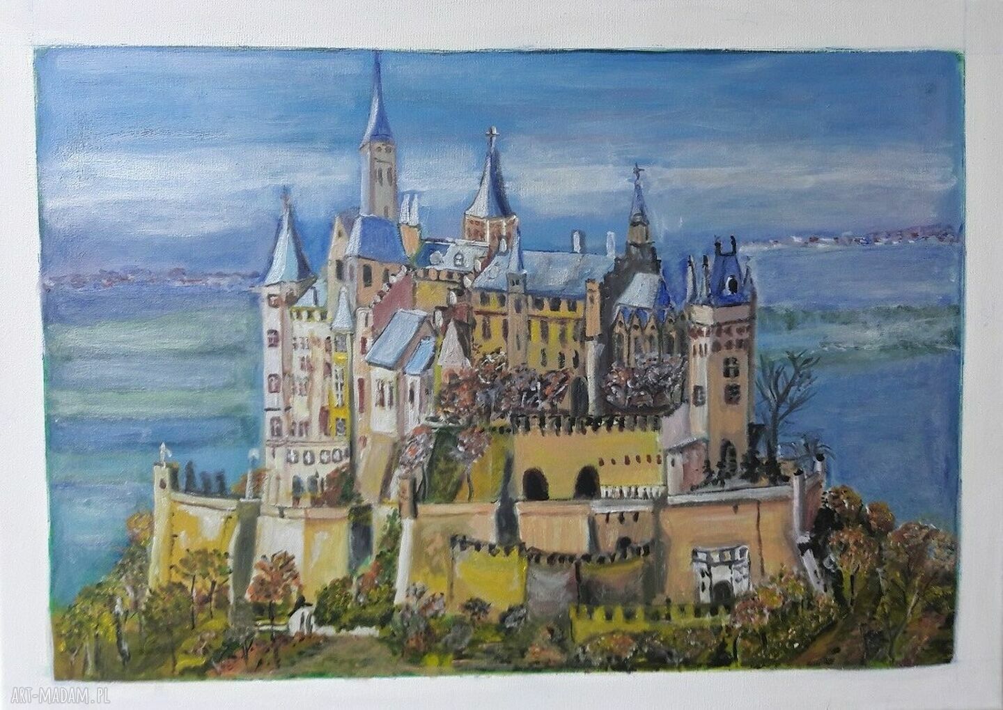 Zamek von Hohenzollern - obraz ręcznie malowany