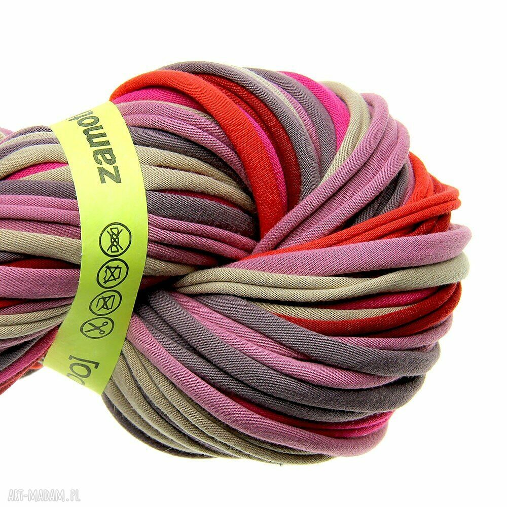 Zamotka dzianinowy naszyjnik - multicolor z bawełny