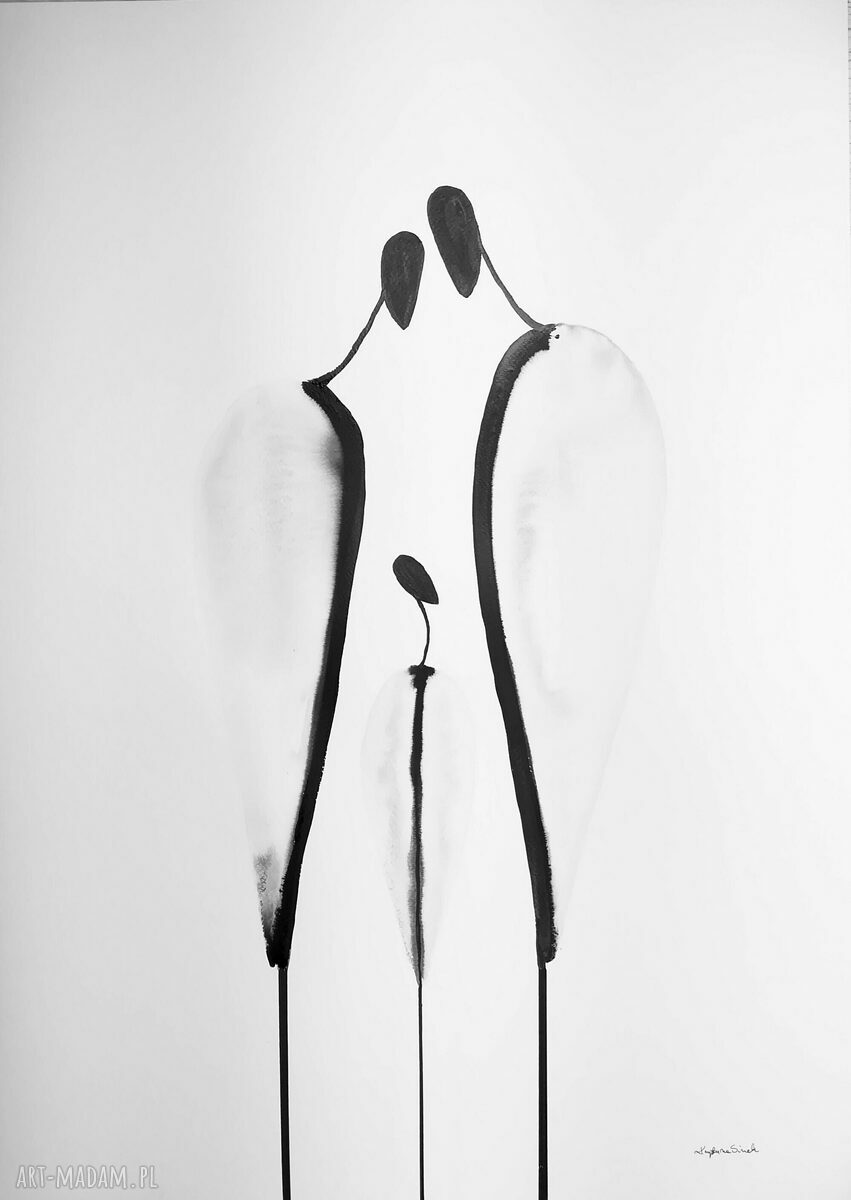 Zestaw 2 grafik 50x70 cm - elegancki czarno-biały minimalizm
