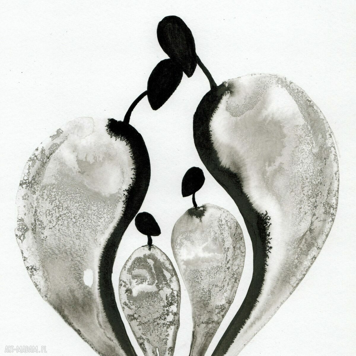 Zestaw 3 grafik z cyklu Relationships - czarno-biały minimalizm 30x40 cm