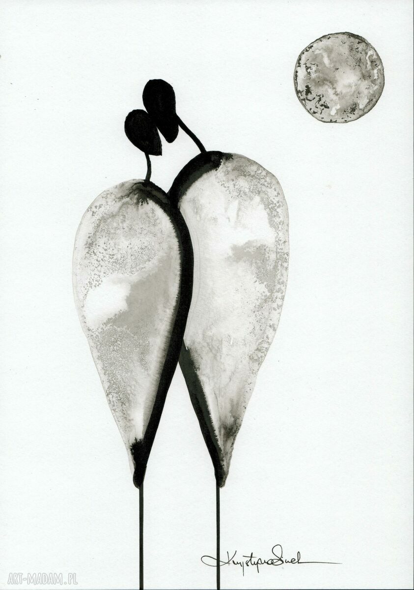 Zestaw 3 grafik z cyklu Relationships - czarno-biały minimalizm 30x40 cm