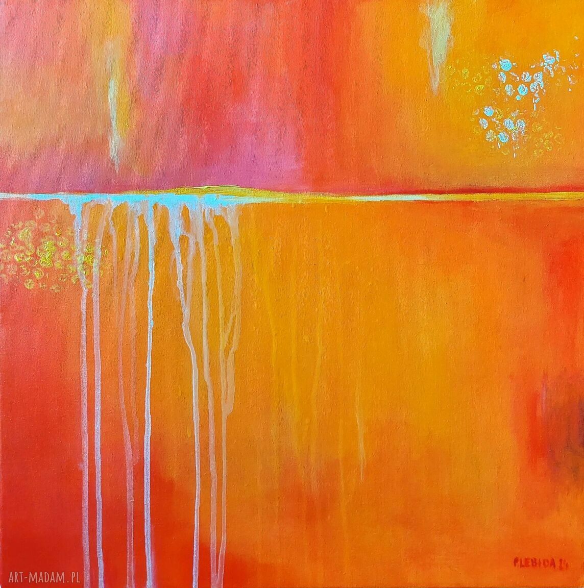 Abstrakcyjny obraz akrylowy 50x50 cm - wykonanie na zamówienie